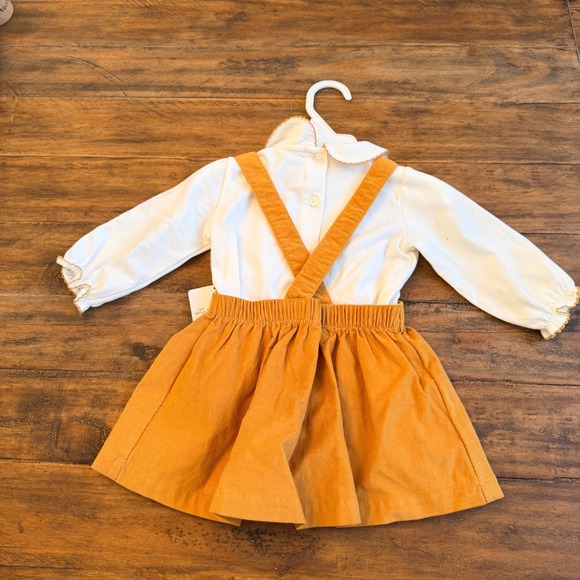 Starting Out Baby Girl Embroidered Pumpkin Corduroy Jumper Set Fall Cottage 12M - Picture 5 of 5